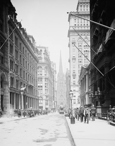ウォールストリートアンドトリニティ教会、ニューヨーク、ニューヨーク、1903 作： Detroit Publishing Co.
